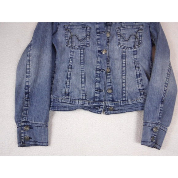 Hydraulic Jean Jacket Womens Small Blue Denim‎ Cotton Stretch Button Front - Picture 7 of 10